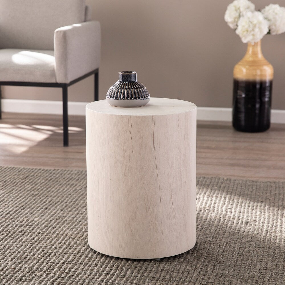 Carbon Loft Timperley Contemporary White Wood Accent Table