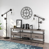 Carbon Loft Tirith Industrial Farmhouse Table Lamp with Pulley System