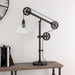 Carbon Loft Tirith Industrial Farmhouse Table Lamp with Pulley System