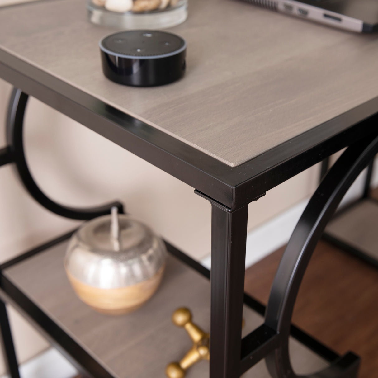 SEI Furniture Tynhill Transitional Brown Wood Desk