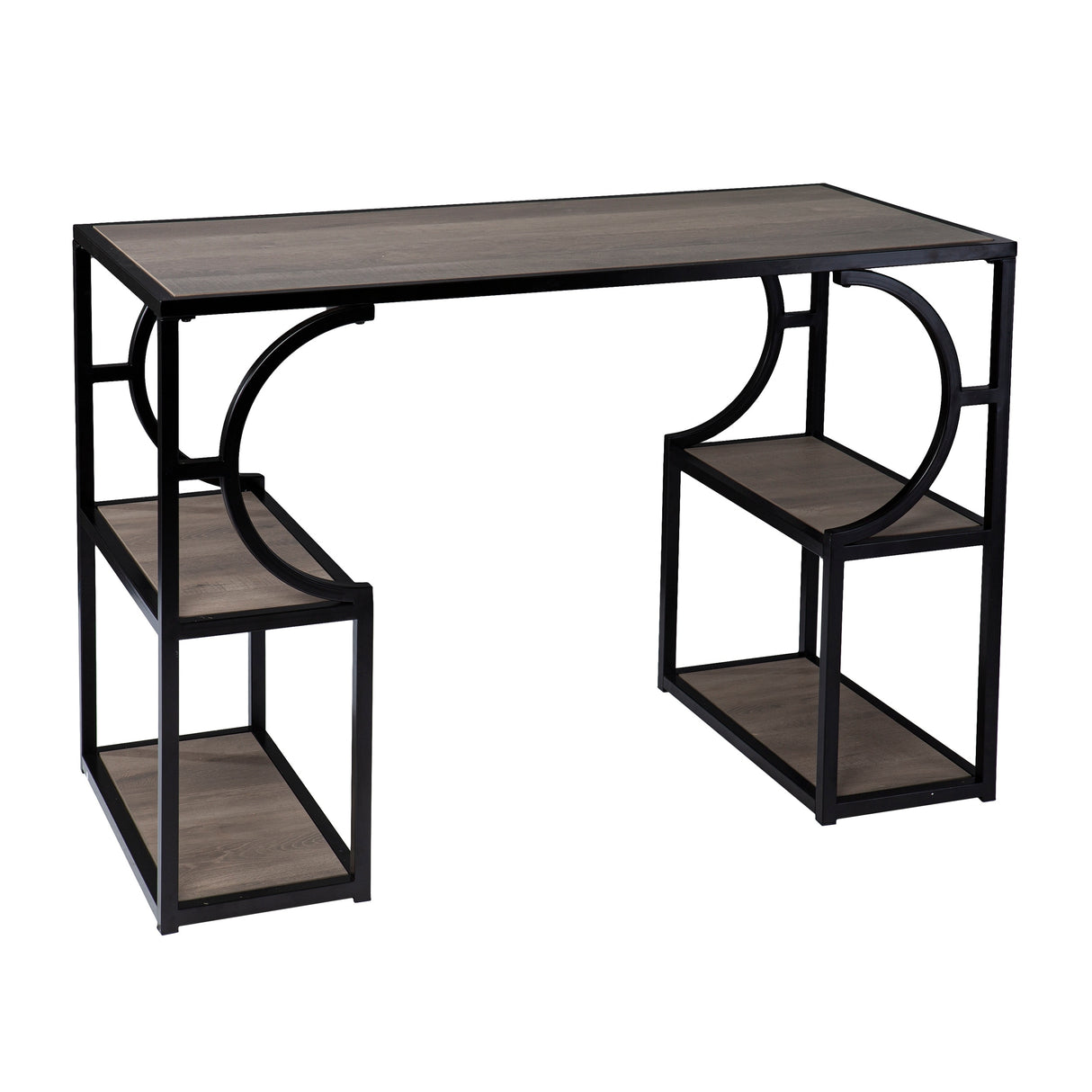 SEI Furniture Tynhill Transitional Brown Wood Desk