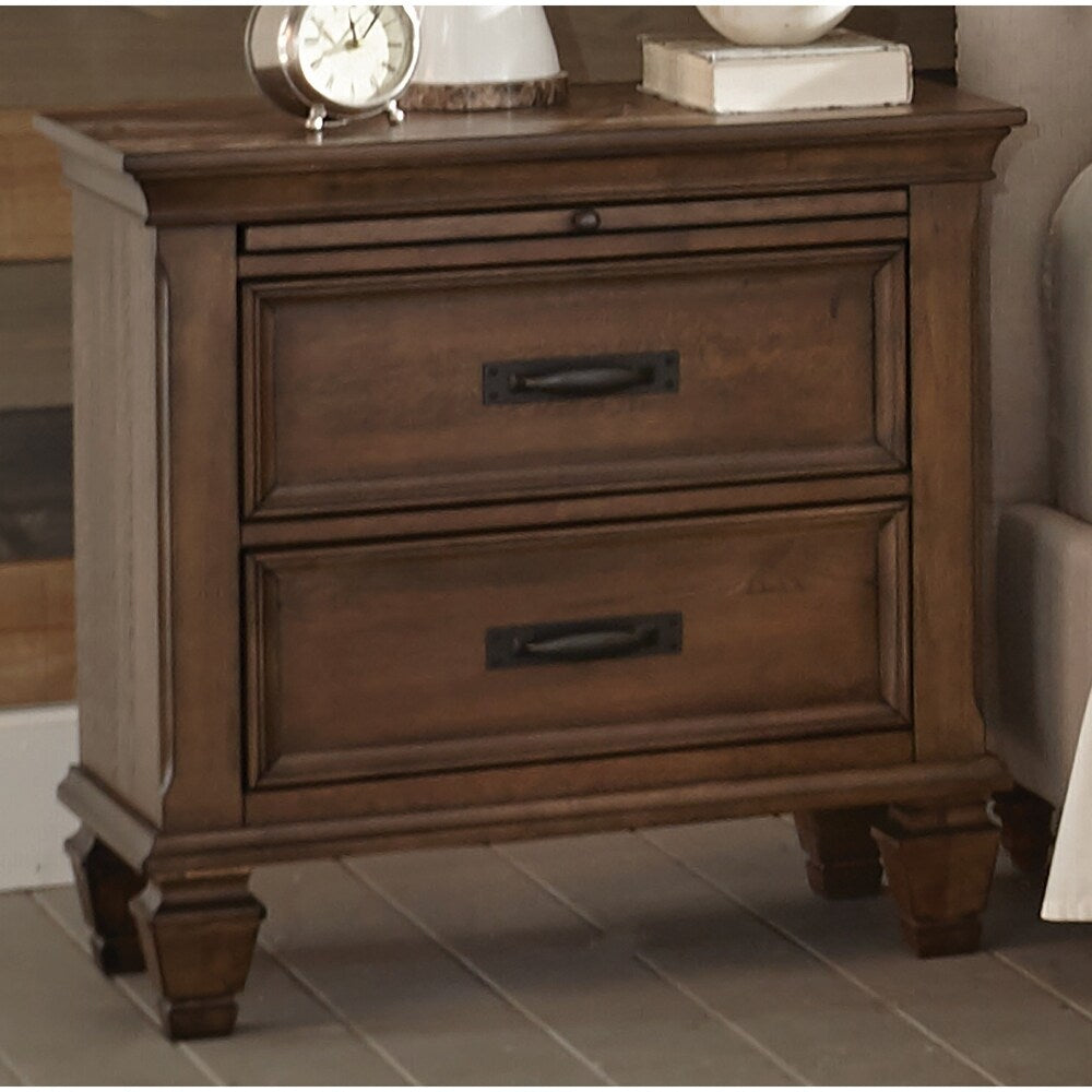 Carbon Loft Ventimiglia 2-drawer Nightstand with Pull Out Tray