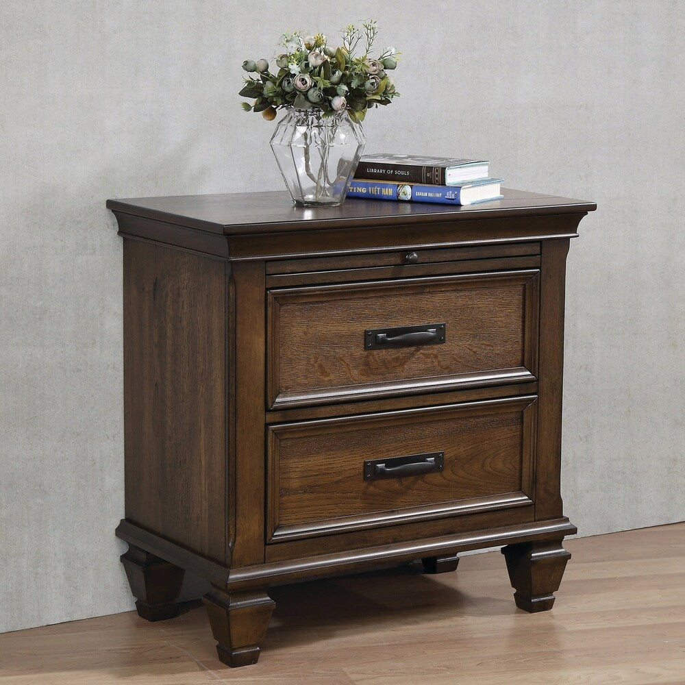 Carbon Loft Ventimiglia 2-drawer Nightstand with Pull Out Tray