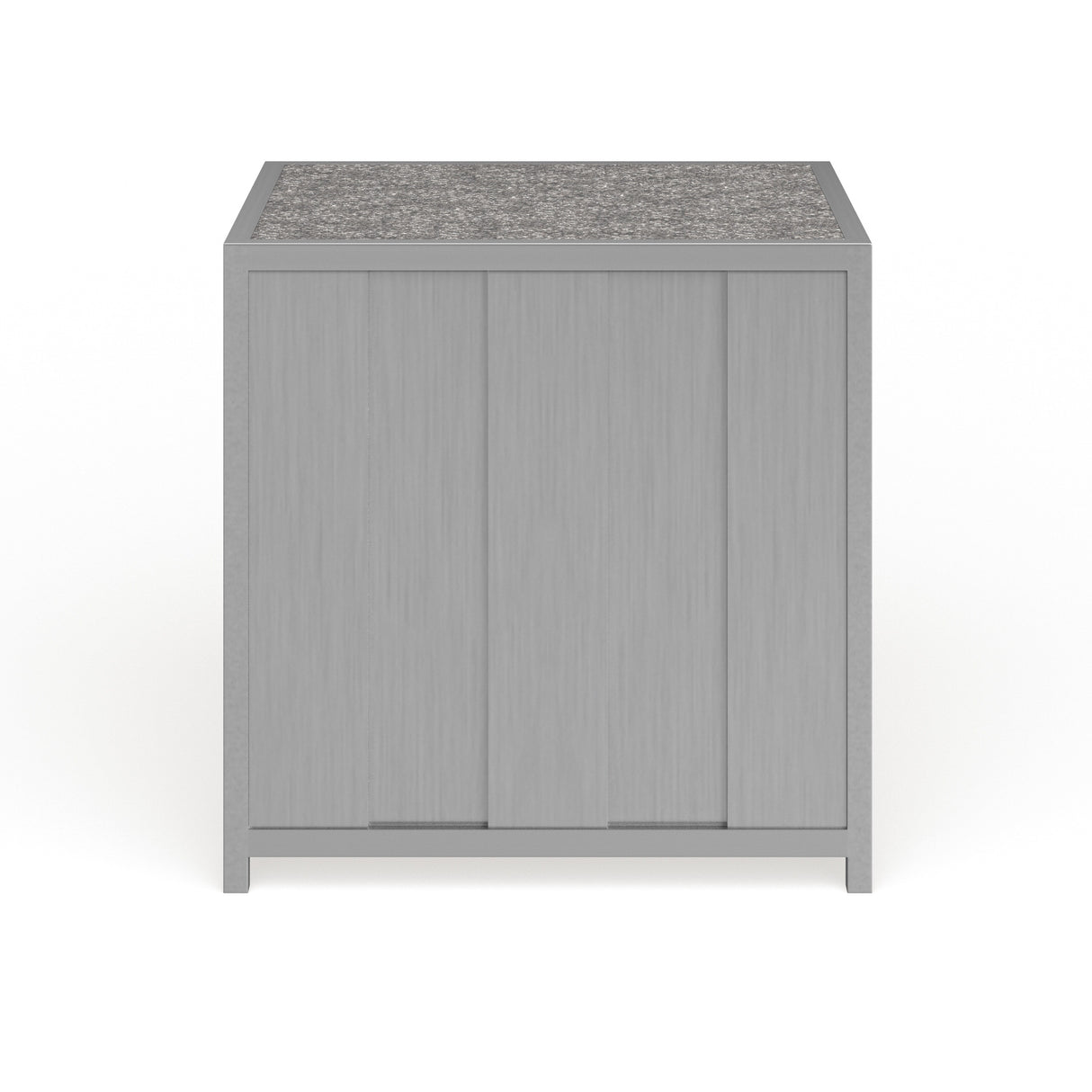 Woolf Industrial Silver Metal 1-Drawer Nightstand with USB Ports by Carbon Loft