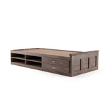 Carbon Modern Farmhouse Loft Multi-storage Platform Bed Set