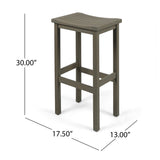 Caribbean Acacia Wood Outdoor Bar Stool (Set of 4) by Christopher Knight Home