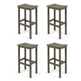 Caribbean Acacia Wood Outdoor Bar Stool (Set of 4) by Christopher Knight Home