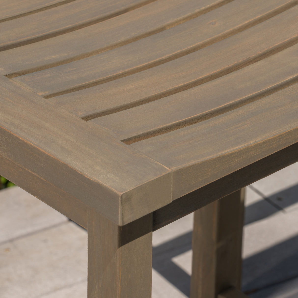 Caribbean Acacia Wood Outdoor Bar Stool (Set of 4) by Christopher Knight Home