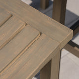 Caribbean Acacia Wood Outdoor Bar Stool (Set of 4) by Christopher Knight Home