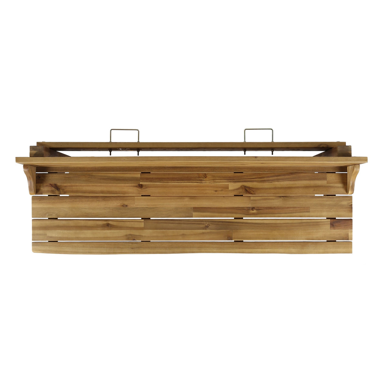 Caribbean Outdoor Acacia Balcony Bar Table by Christopher Knight Home - 48.00"L x 16.50"W x 49.75"H