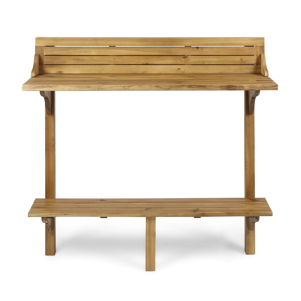 Caribbean Outdoor Acacia Balcony Bar Table by Christopher Knight Home - 48.00"L x 16.50"W x 49.75"H