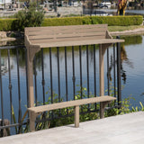 Caribbean Outdoor Acacia Balcony Bar Table by Christopher Knight Home - 48.00"L x 16.50"W x 49.75"H
