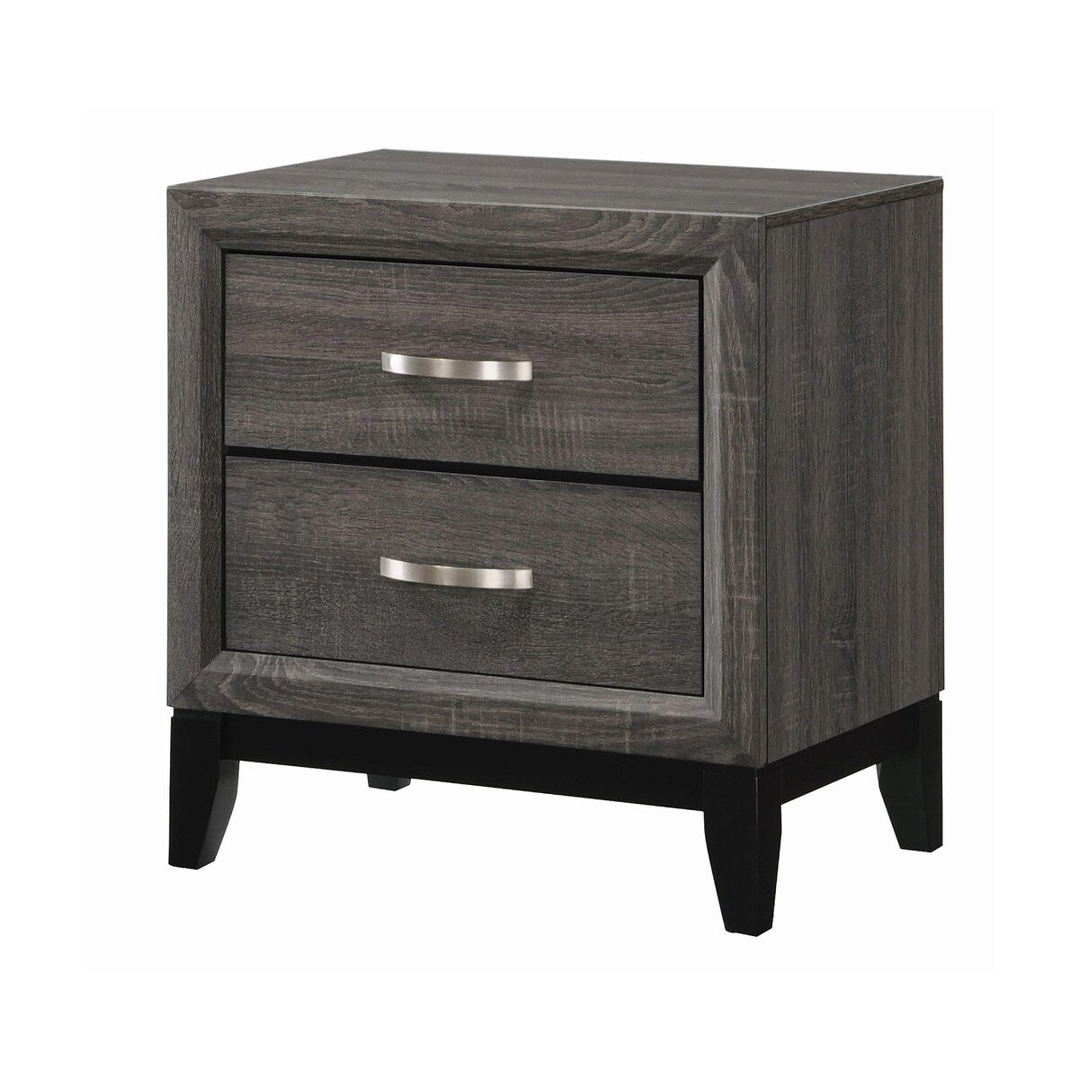 Carina Grey Oak and Black 5-piece Eastern King Panel Bedroom Set