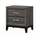 Carina Grey Oak and Black 5-piece Eastern King Panel Bedroom Set