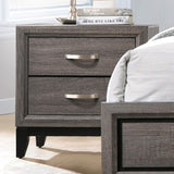 Carina Grey Oak and Black 5-piece Eastern King Panel Bedroom Set