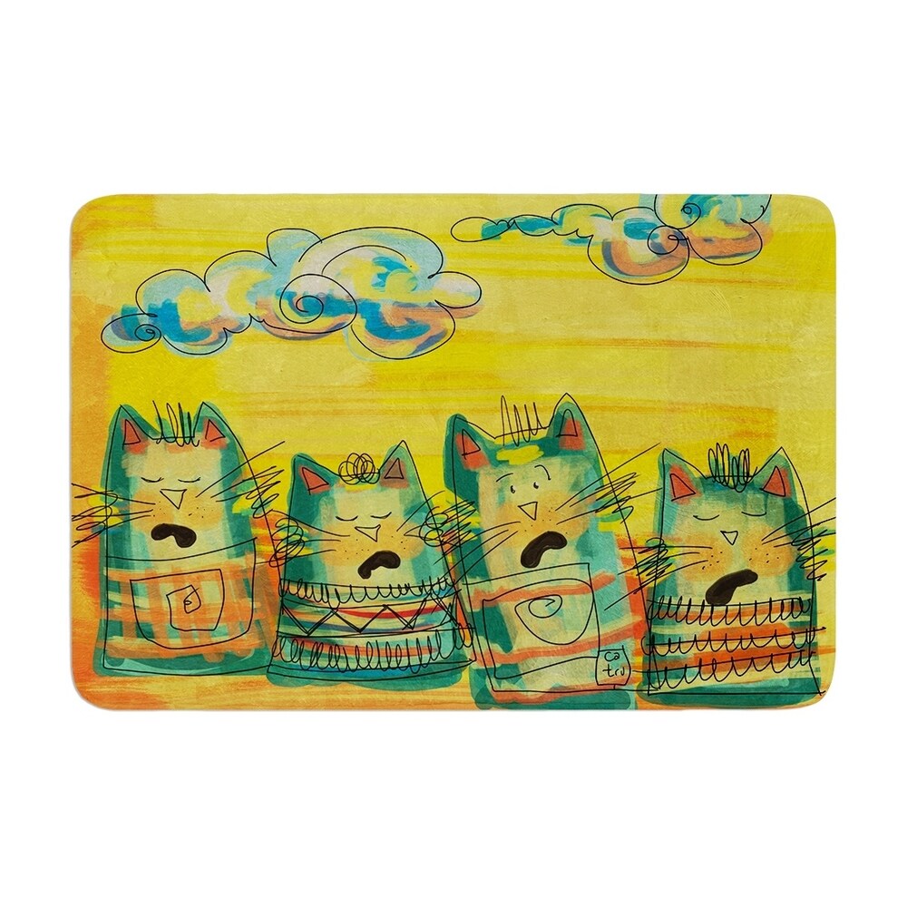 Carina Povarchik "Singing Cats" Memory Foam Bath Mat