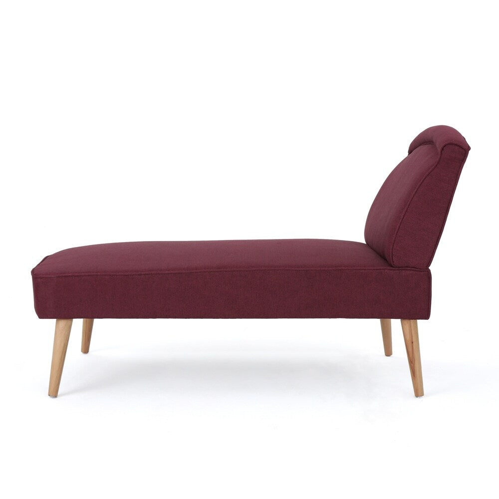 Carisia Mid Century Modern Fabric Chaise Lounge by Christopher Knight Home