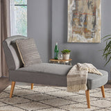 Carisia Mid Century Modern Fabric Chaise Lounge by Christopher Knight Home
