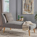 Carisia Mid Century Modern Fabric Chaise Lounge by Christopher Knight Home