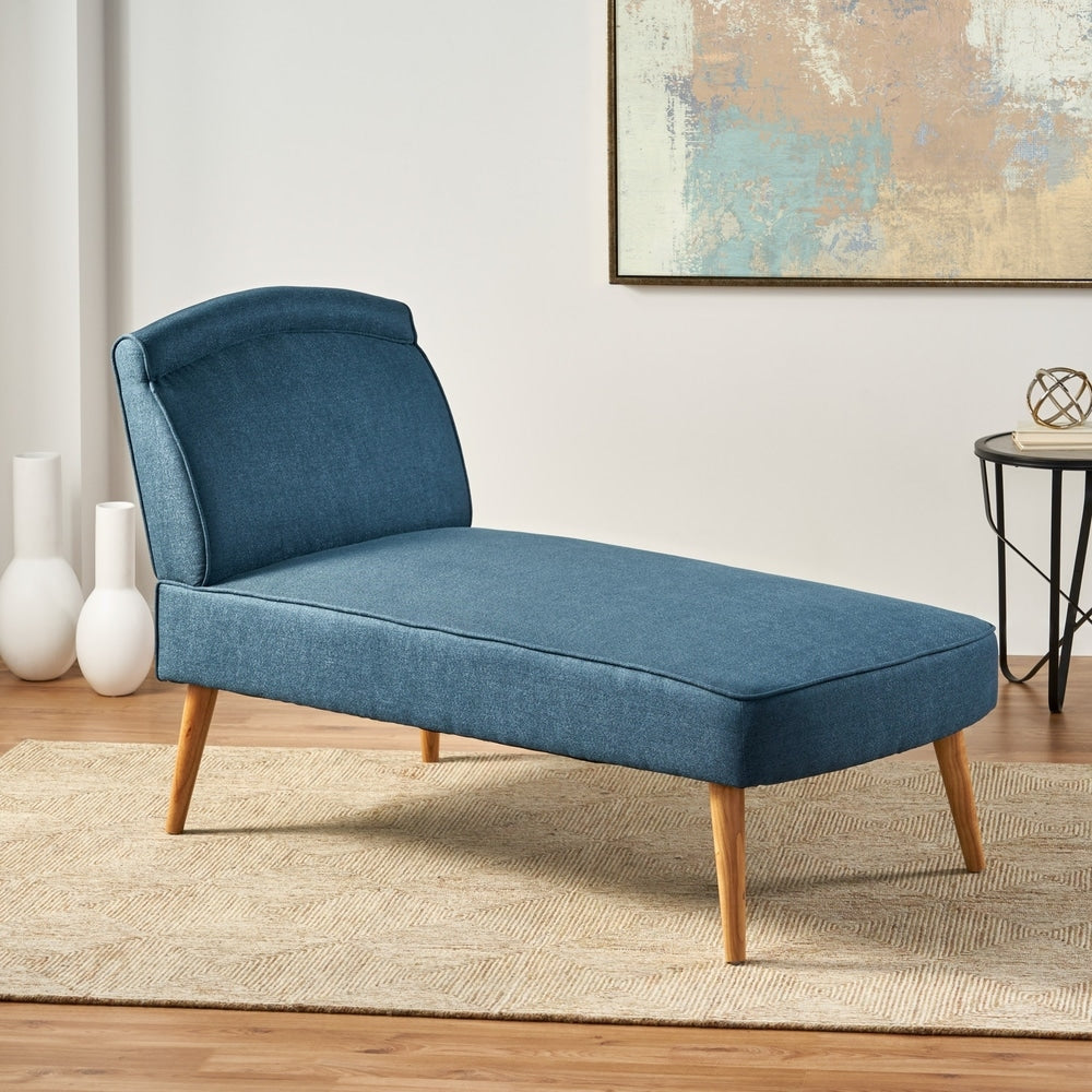 Carisia Mid Century Modern Fabric Chaise Lounge by Christopher Knight Home