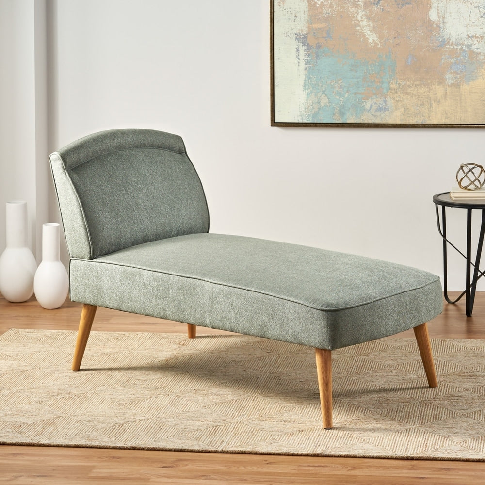 Carisia Mid Century Modern Fabric Chaise Lounge by Christopher Knight Home