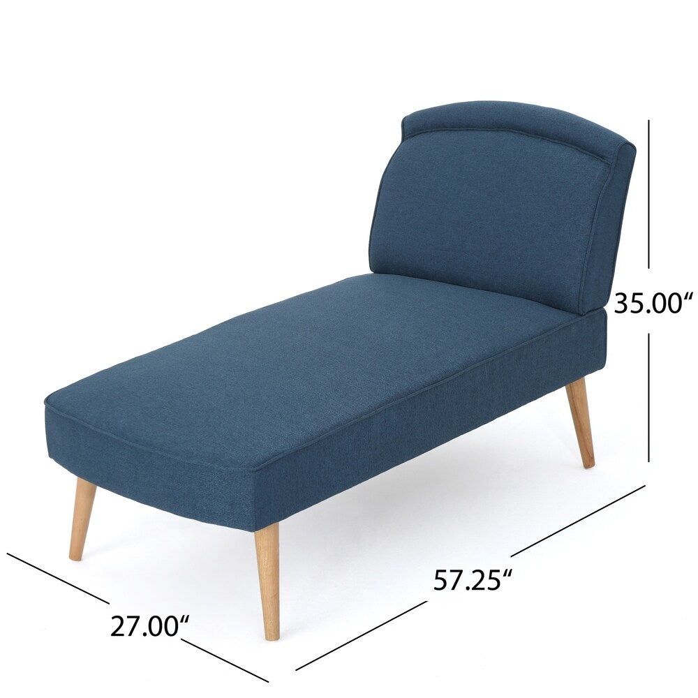 Carisia Mid Century Modern Fabric Chaise Lounge by Christopher Knight Home