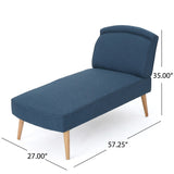 Carisia Mid Century Modern Fabric Chaise Lounge by Christopher Knight Home