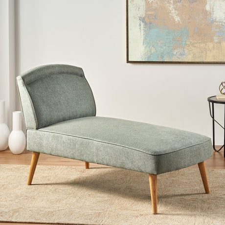 Carisia Mid Century Modern Fabric Chaise Lounge by Christopher Knight Home