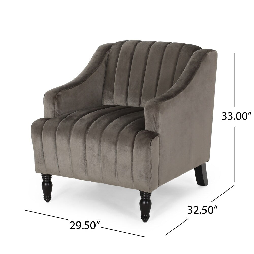 Carleson Velvet Glam Club Chair by Christopher Knight Home