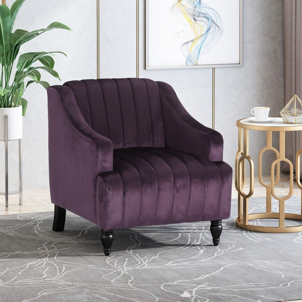 Carleson Velvet Glam Club Chair by Christopher Knight Home