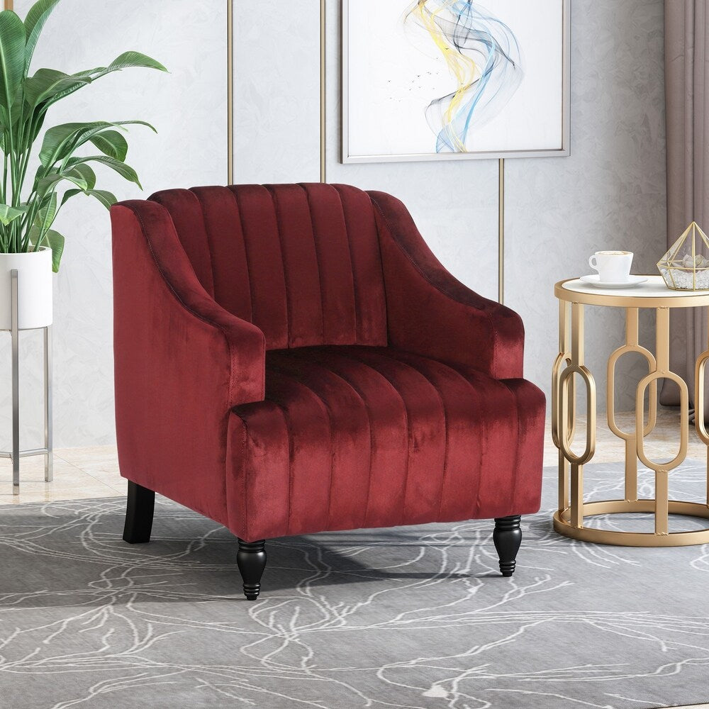 Carleson Velvet Glam Club Chair by Christopher Knight Home