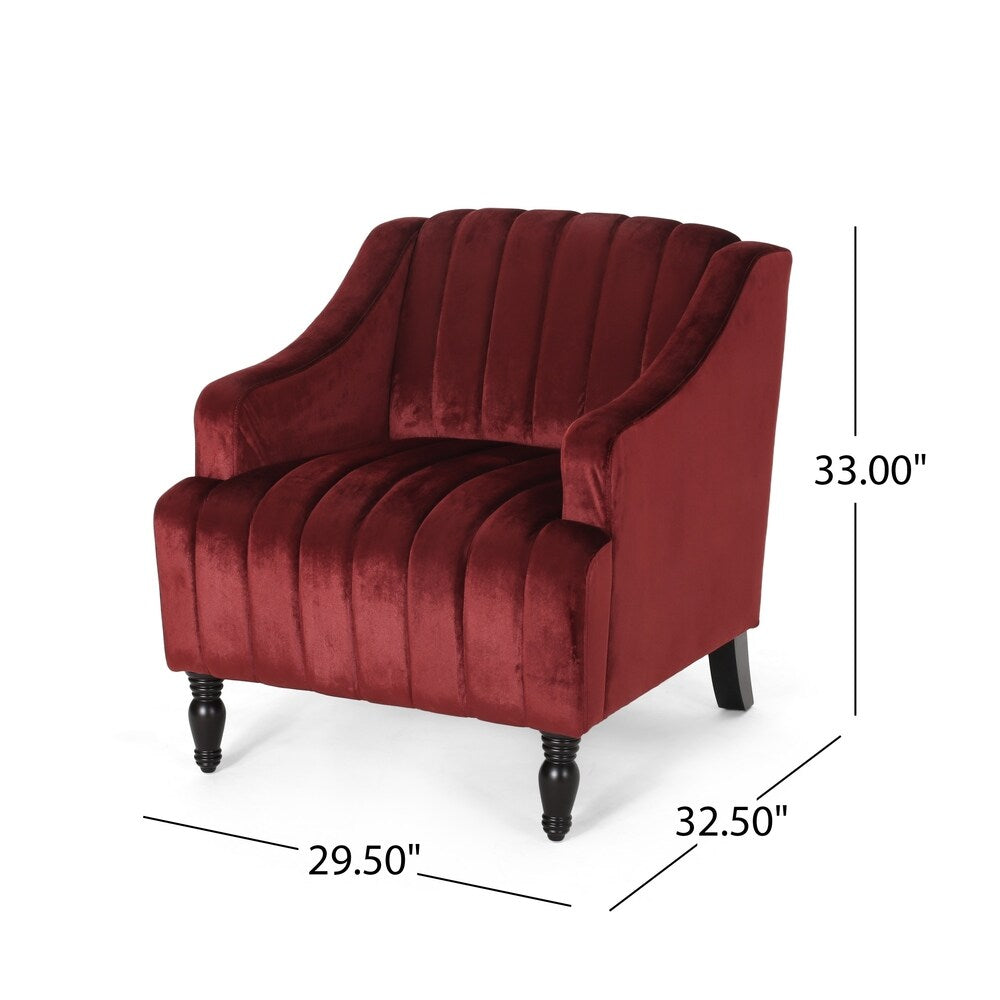 Carleson Velvet Glam Club Chair by Christopher Knight Home