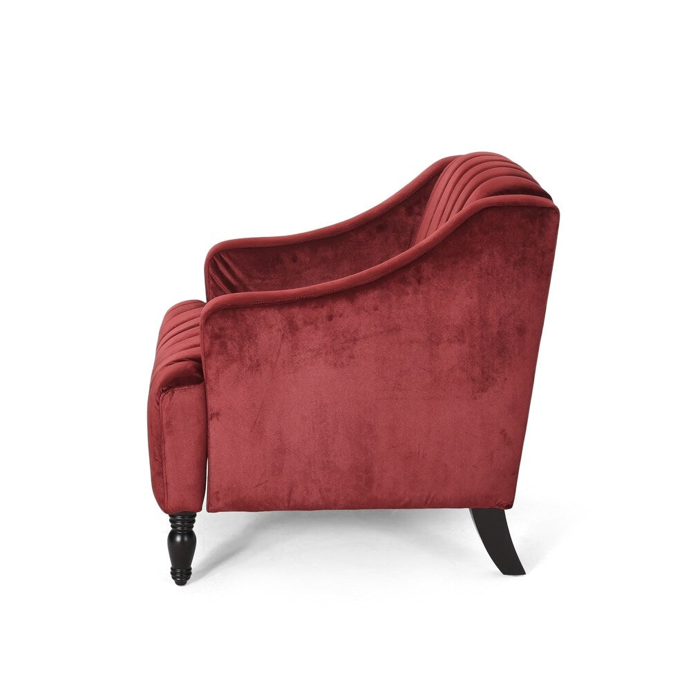 Carleson Velvet Glam Club Chair by Christopher Knight Home