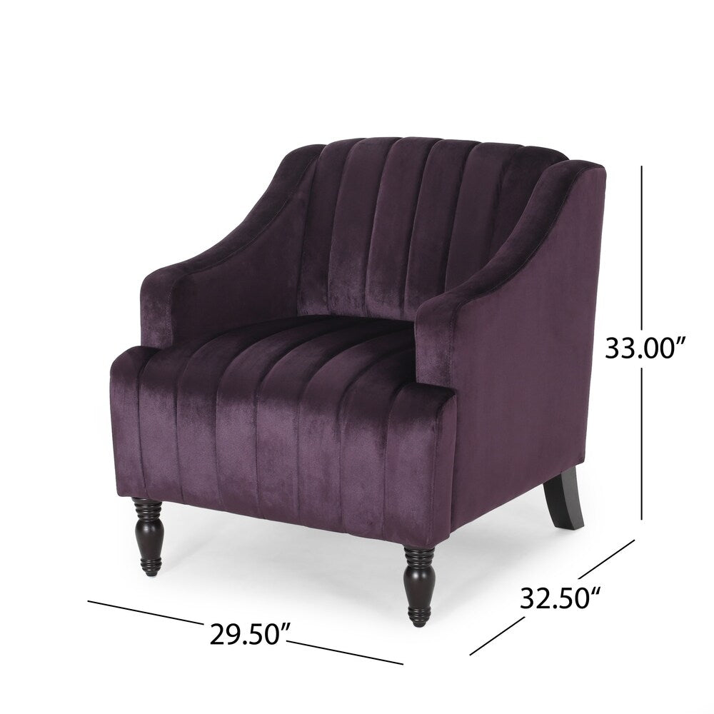 Carleson Velvet Glam Club Chair by Christopher Knight Home