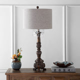 Carlisle 33.5" Resin/Acrylic LED Table Lamp, Antique Brown by JONATHAN Y