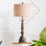 Carlisle 33.5" Resin/Acrylic LED Table Lamp, Antique Brown by JONATHAN Y