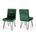 Carlstad Glam Tufted Velvet Dining Chairs (Set of 2) by Christopher Knight Home - N/A