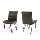 Carlstad Glam Tufted Velvet Dining Chairs (Set of 2) by Christopher Knight Home - N/A