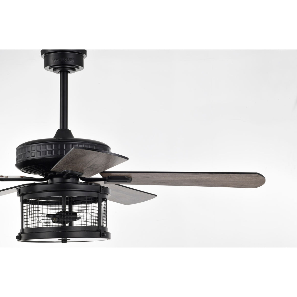 Carmella 25 Inch Industrial Style Lighted Ceiling Fan Cage with Remote