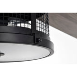 Carmella 25 Inch Industrial Style Lighted Ceiling Fan Cage with Remote