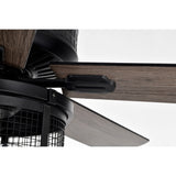 Carmella 25 Inch Industrial Style Lighted Ceiling Fan Cage with Remote