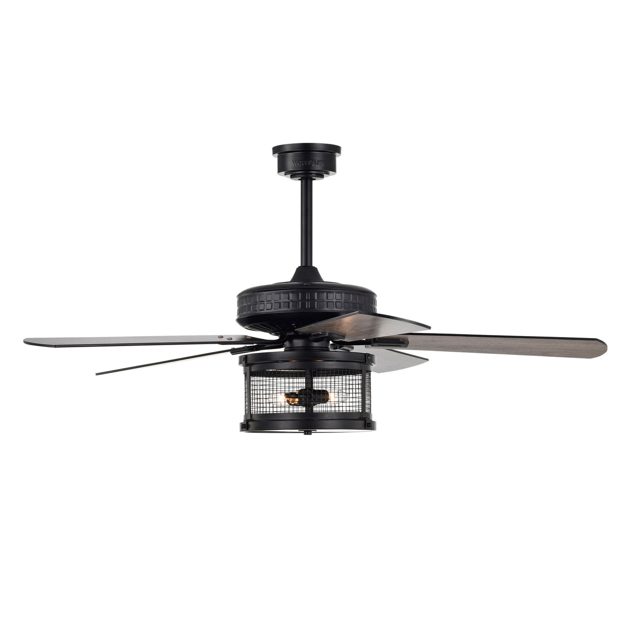 Carmella 25 Inch Industrial Style Lighted Ceiling Fan Cage with Remote