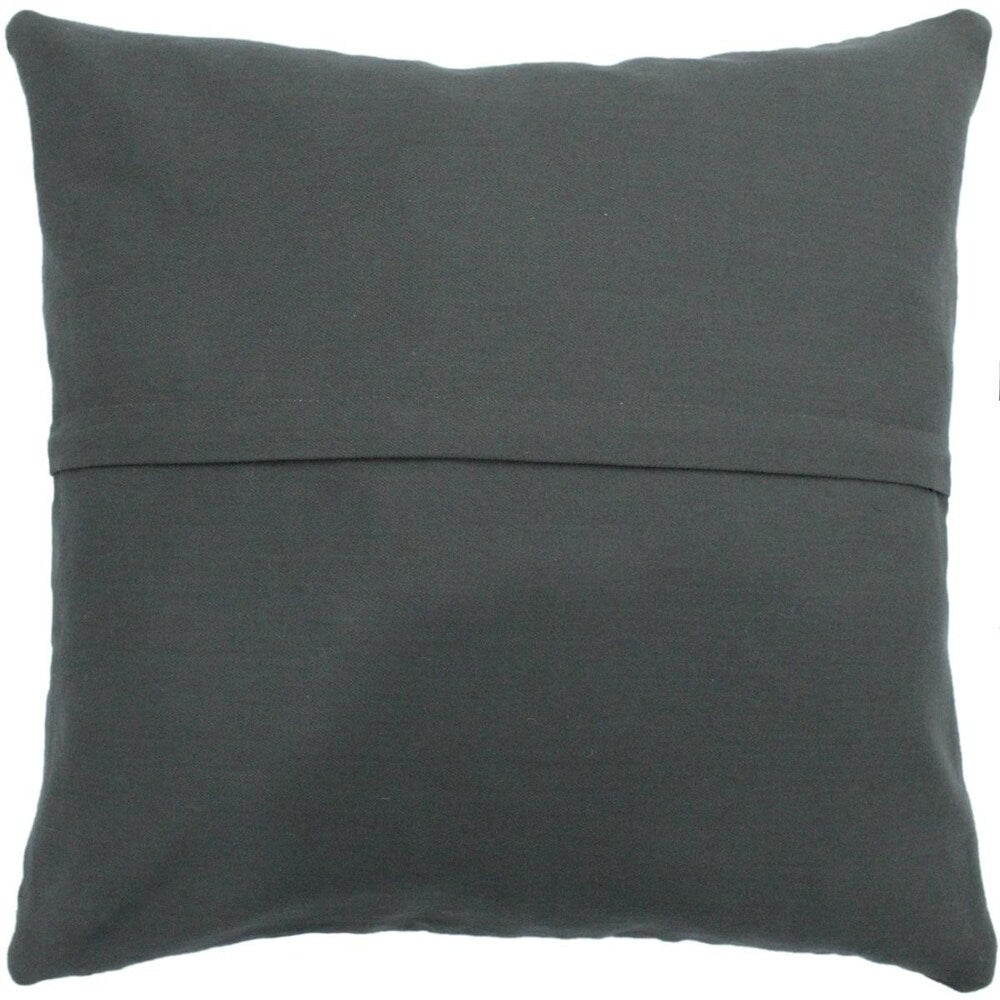 Carnahan Blue/Rust Hand-Woven Kilim Throw Pillow -18"x18"