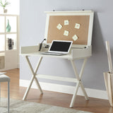 Carolina Living Elise Flip Top Cork Board Desk - Antique White