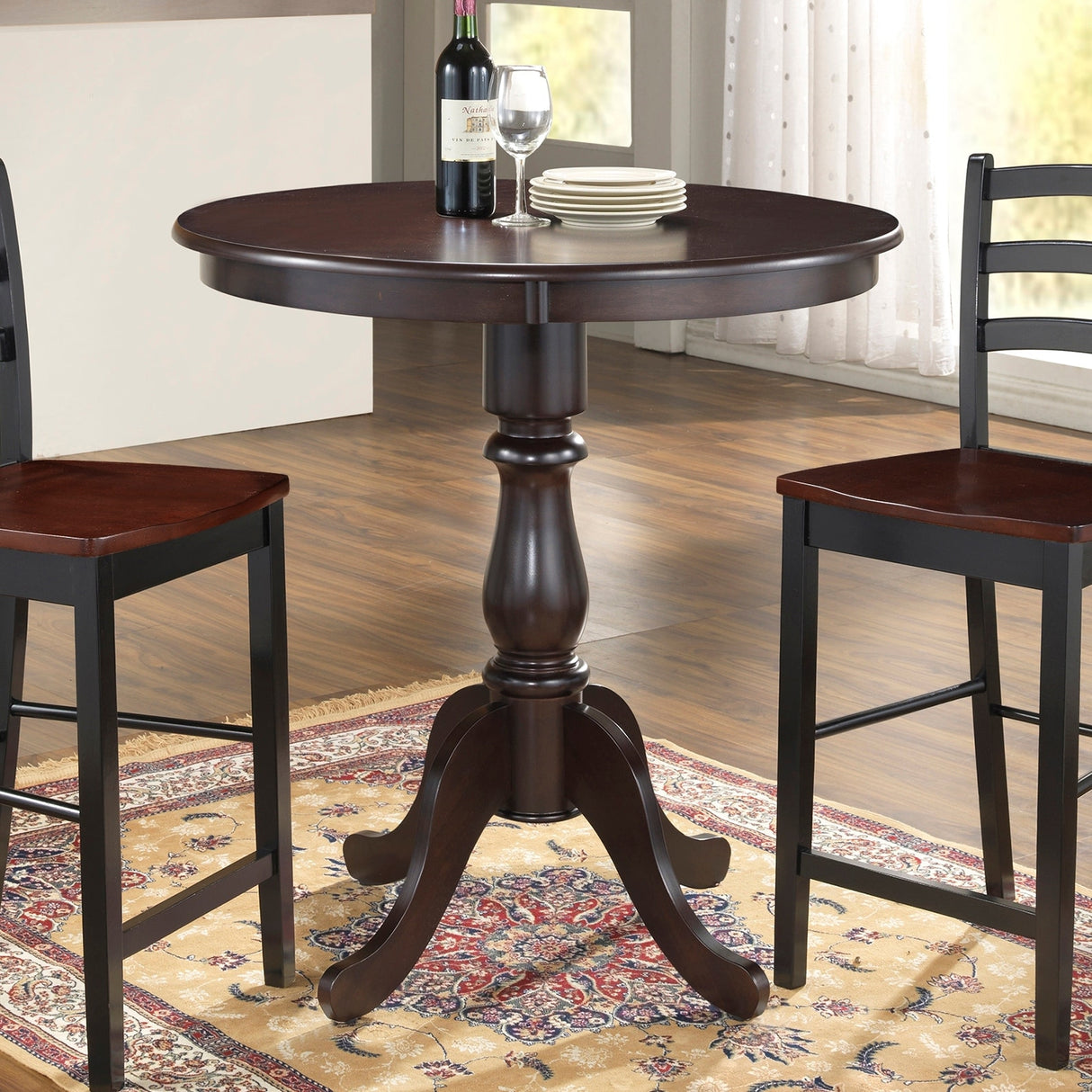 Carolina Living Fairview Round Pedestal Bar Table