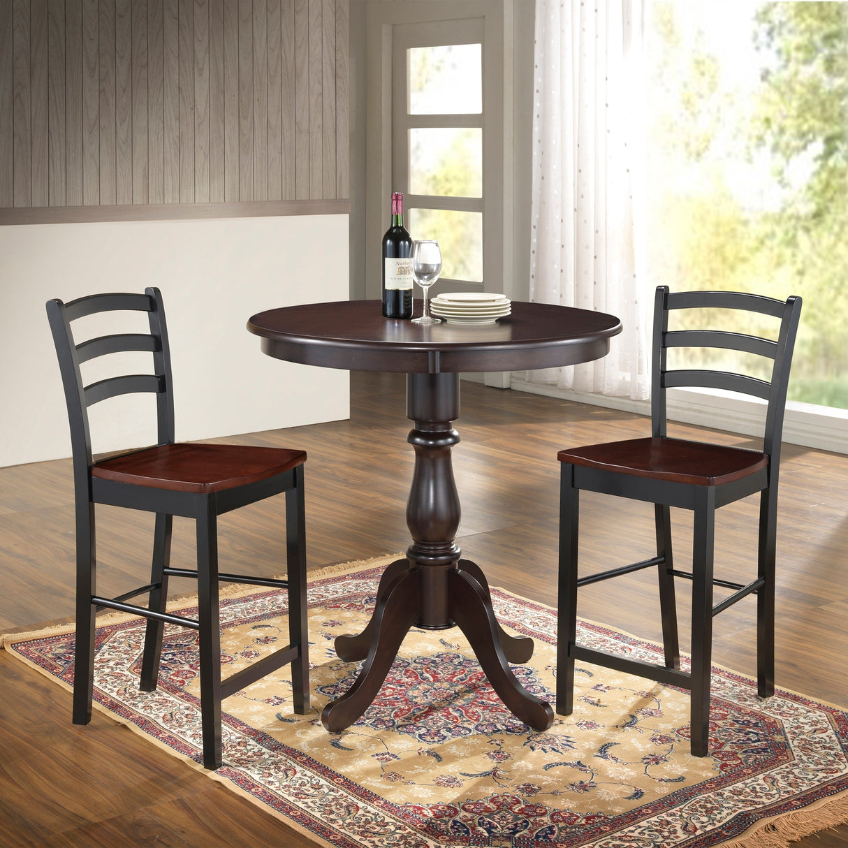Carolina Living Fairview Round Pedestal Bar Table