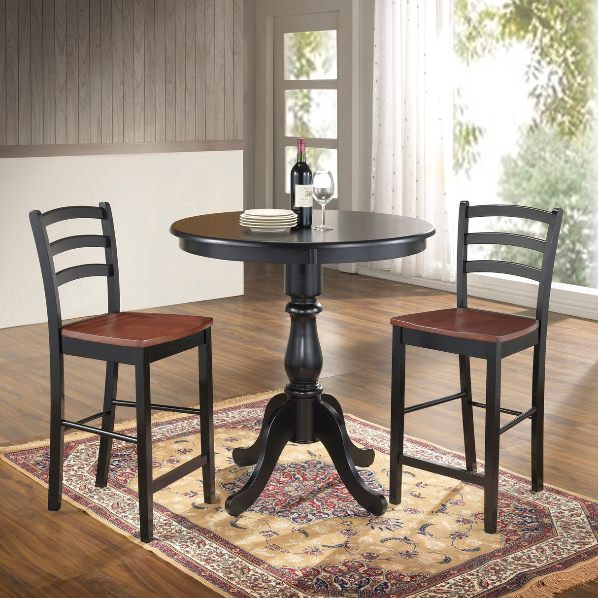 Carolina Living Fairview Round Pedestal Bar Table