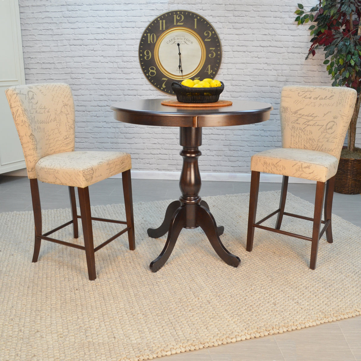 Carolina Living Fairview Round Pedestal Bar Table