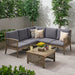 Carolina Outdoor 5-seat Acacia Sectional Sofa Set by Christopher Knight Home