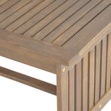 Carolina Outdoor 6 Piece Acacia Wood Conversational Set with Fire Pit by Christopher Knight Home